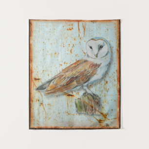 Beautiful Barn Owl Tapestry
