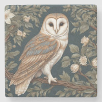 Beautiful Barn Owl William Morris Inspired