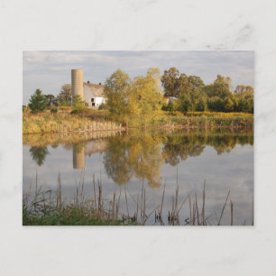 Beautiful Barn Reflected in the Water Postcard