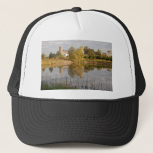 Beautiful Barn Reflected in the Water Trucker Hat