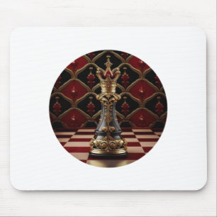 Beautiful Baroque Styled Chess Piece - The Queen Mouse Pad