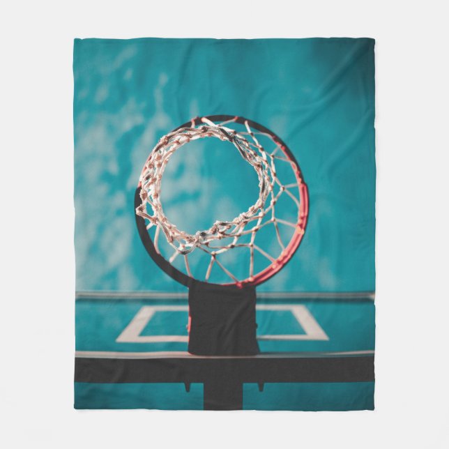 Beautiful Basketball Artwork Fleece Blanket (Front)