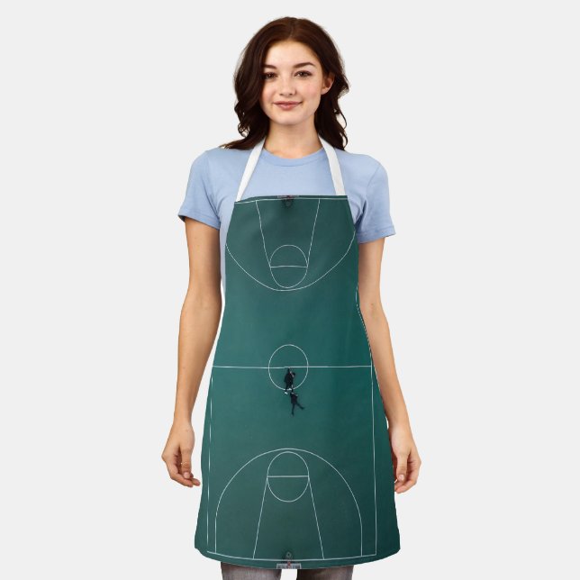 Beautiful Basketball Design Apron (Worn)