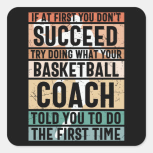 Beautiful Basketball Design Square Sticker