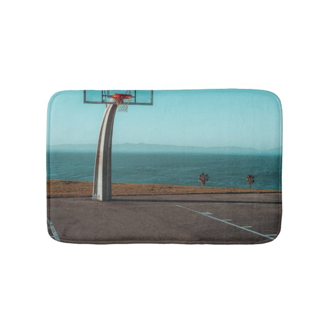 Beautiful Basketball Hoop Bath Mat (Front)