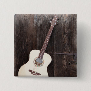 Beautiful Bass Guitar 15 Cm Square Badge