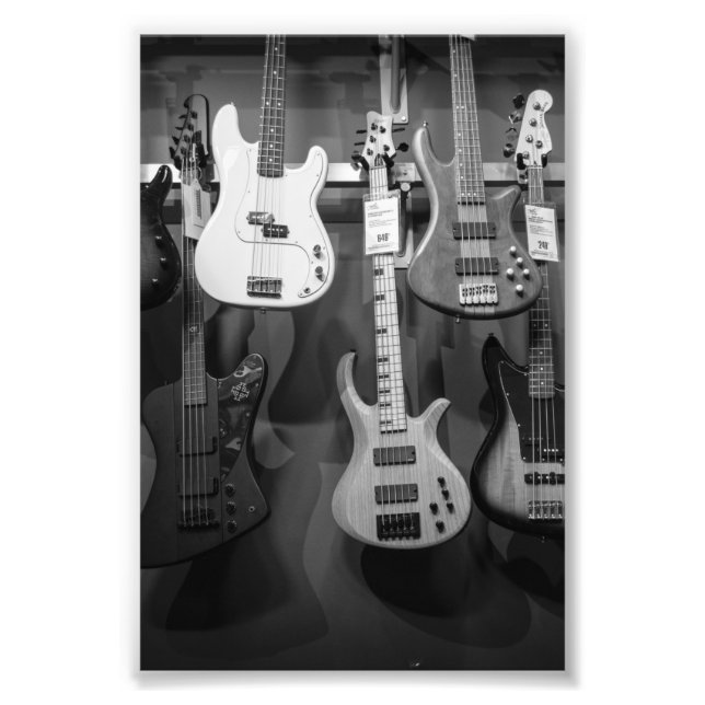 Beautiful Bass Guitar Photo Print (Front)