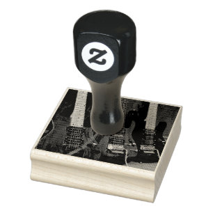 Beautiful Bass Guitar Rubber Stamp