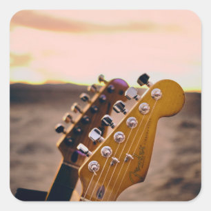 Beautiful Bass Guitar Square Sticker