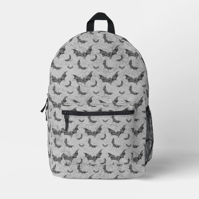 Beautiful Bat Printed Backpack (Front)