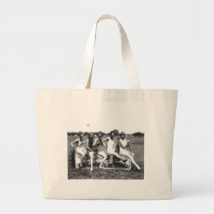 Beautiful Bathing Beauties On Ice Large Tote Bag