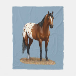 Beautiful Bay Appaloosa Horse Fleece Blanket