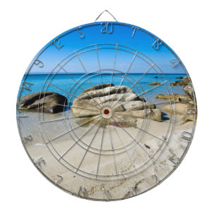 Beautiful beach at the Mediterranean Sea Dartboard