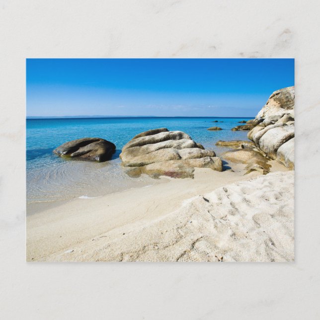 Beautiful beach at the Mediterranean Sea Postcard (Front)