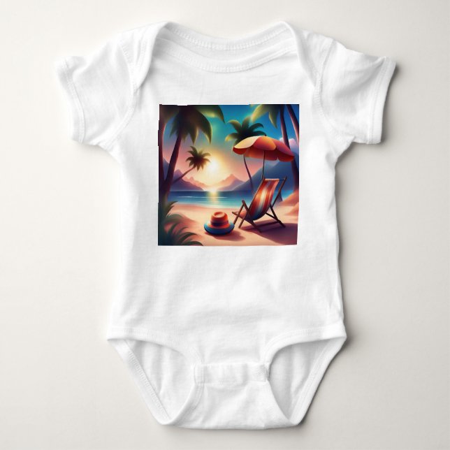 beautiful beach baby bodysuit (Front)