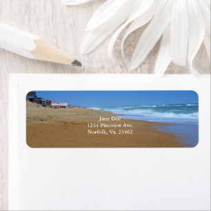 Beautiful Beach-Beach Life by Shirley Taylor Return Address Label