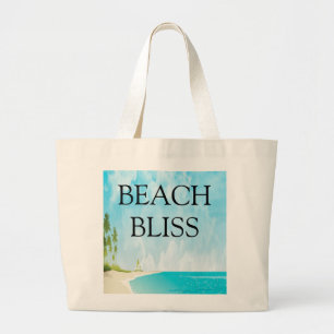 Beautiful Beach Bliss Large Tote Bag