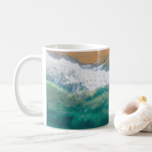 Beautiful beach crystal blue sea Coffee Mug