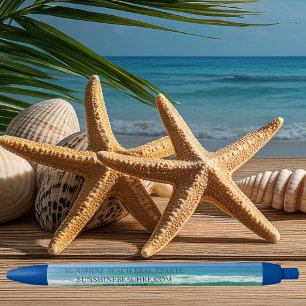 Beautiful Beach Custom Ocean Vacation Business Black Ink Pen