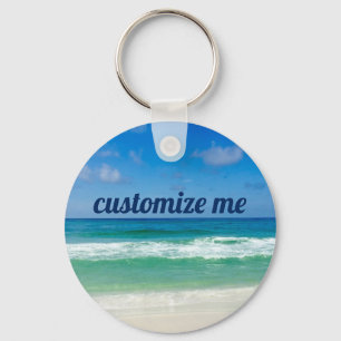 Beautiful Beach Custom Seaside Photography Key Ring