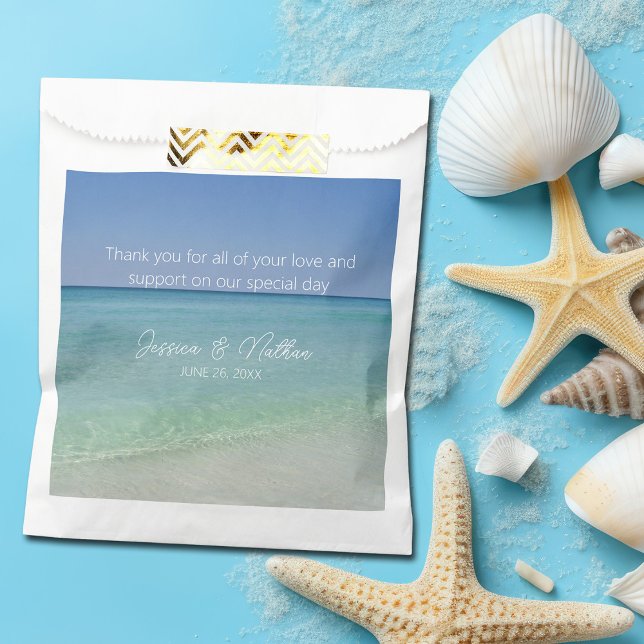  Beautiful Beach Horizon Personalised Wedding Favour Bag (Creator Uploaded)