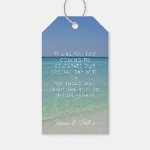 Beautiful Beach Horizon Personalised Wedding Gift Tags