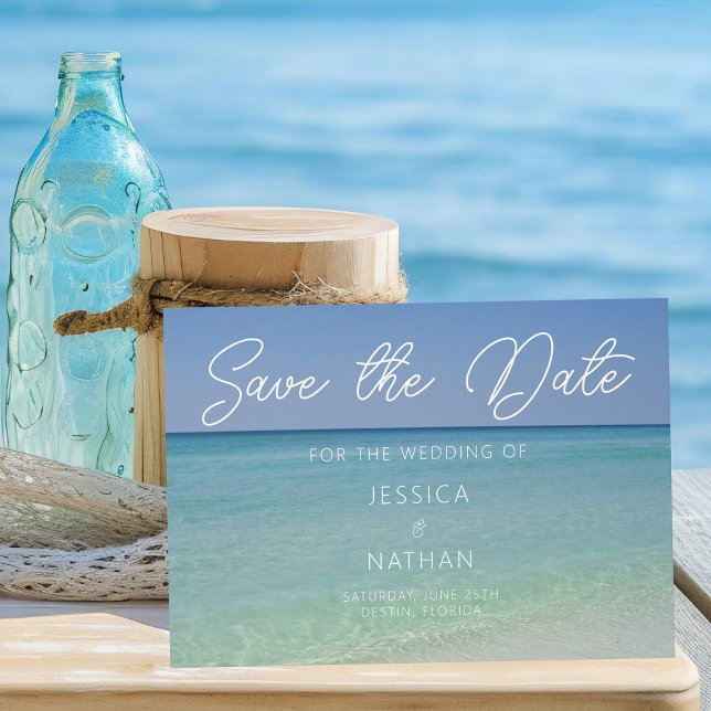 Beautiful Beach Horizon Photography Seaside Save The Date (Creator Uploaded)