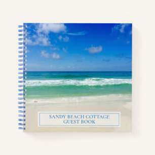 Beautiful Beach House Personalised Guest Notebook
