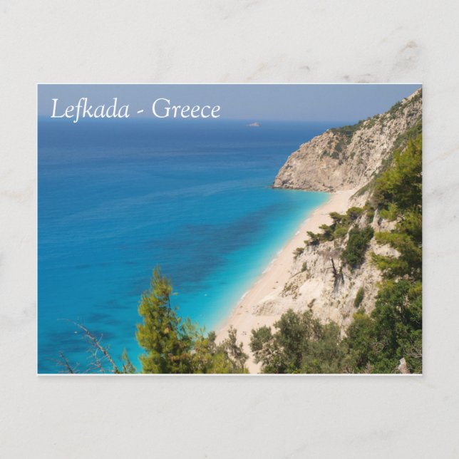 Beautiful beach in Lefada Greece Postcard (Front)