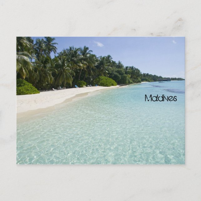 Beautiful beach in maldives postcard (Front)