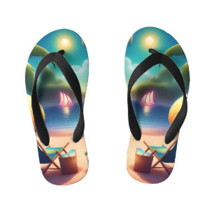 beautiful beach kid's thongs