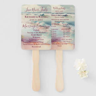 Beautiful Beach Landscape Hand Fan