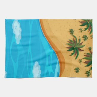 Beautiful Beach Landscape Tea Towel
