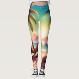 beautiful beach leggings