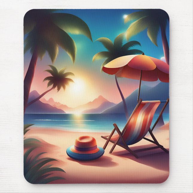 beautiful beach mouse pad (Front)