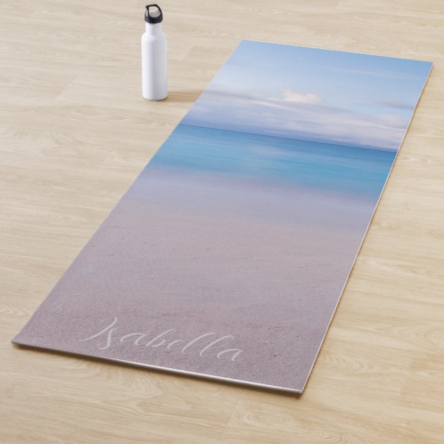 Beautiful Beach Ocean Sea Personalised Yoga Mat (In Situ)