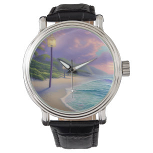 Beautiful Beach Ocean Waves Night Clouds  Watch