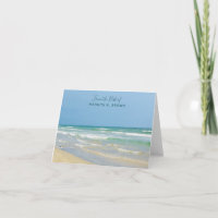 Beautiful Beach Photo Custom Seashore Folded