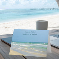 Beautiful Beach Photo Custom Seashore Folded