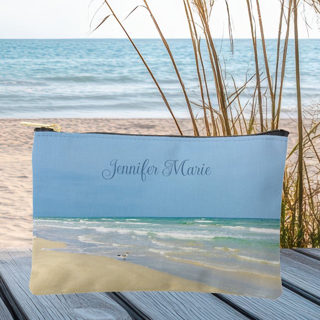 Beautiful Beach Photography Custom Coastal Accessory Pouch (Creator Uploaded)