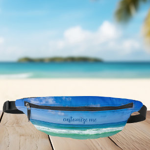 Beautiful Beach Photography Personalised Vacation Bum Bags