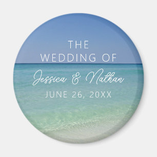  Beautiful Beach Photography Personalised Wedding Magnet