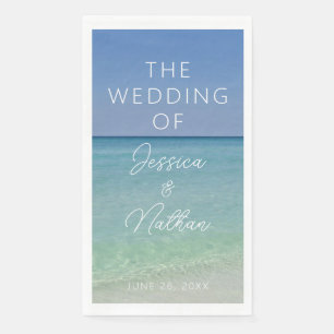  Beautiful Beach Photography Personalised Wedding Napkin