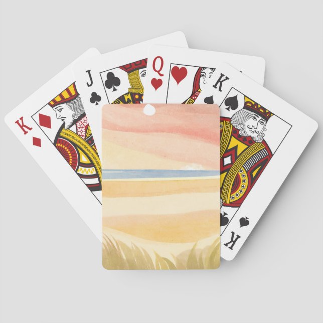 beautiful beach playing cards (Back)