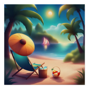 beautiful beach poster