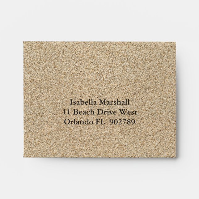 Beautiful Beach RSVP Envelope (Front)