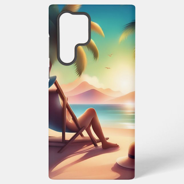 beautiful beach samsung galaxy s22 ultra case (Back)