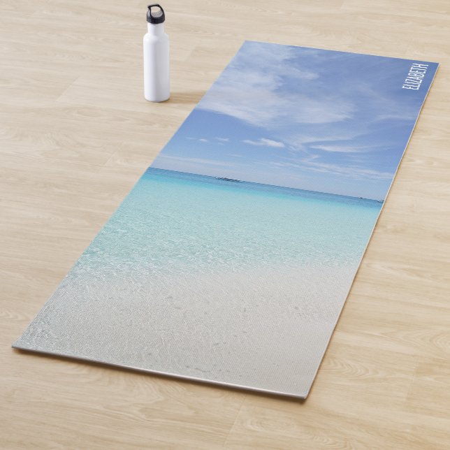 Beautiful Beach Scene Personalised Yoga Mat (In Situ)