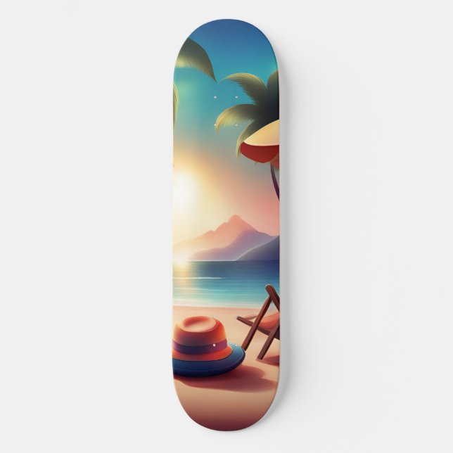 beautiful beach skateboard (Front)