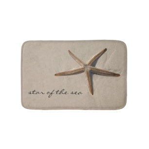 Beautiful Beach Starfish Bath Mat